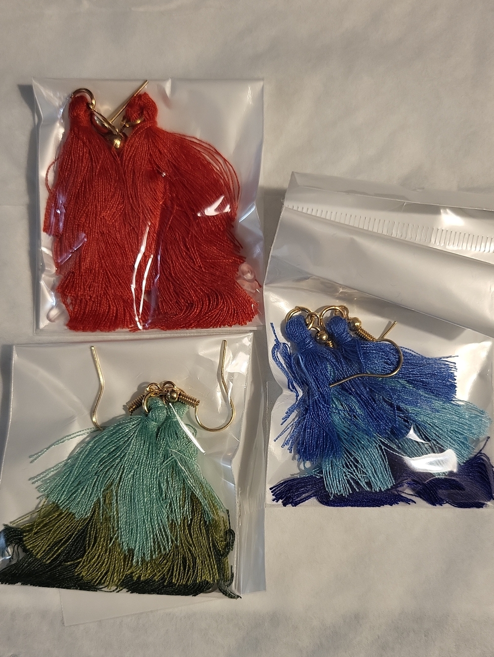 Bundle of Tassel Fringe Drop Earrings - Multi Colors
